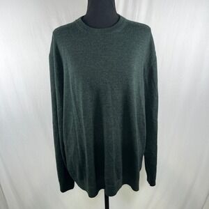 Hart Schaffner Marx Merino Wool‎ Sweater Crew Neck Green XL